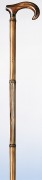 Canne bois poign�e courbe "Virole m�tal" r�f.21