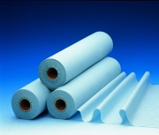 Drap d'examen bleu plastifi�