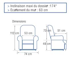 fauteuil releveur premium bi moteur dimensions