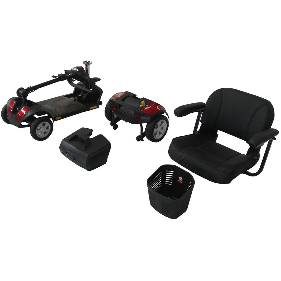 Scooter électrique 4 roues Invacare Leo Ruby rouge