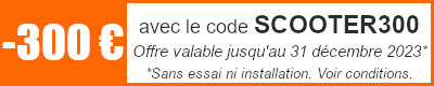 -300€ de remise avec le code SCOOTER300 jusqu'au 31 décembre 2023