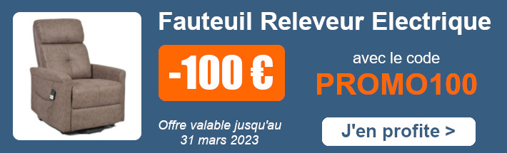 Remise de 100 euros avec le code PROMO100 jusqu'au 31 mars 2023