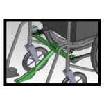 Adaptateur roue FreeWheel pour fauteuil roulant pliant