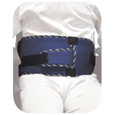 Ceinture abdominale de maintien pour fauteuil roulant, Avec boucles, Matériau respirant, En frome de T