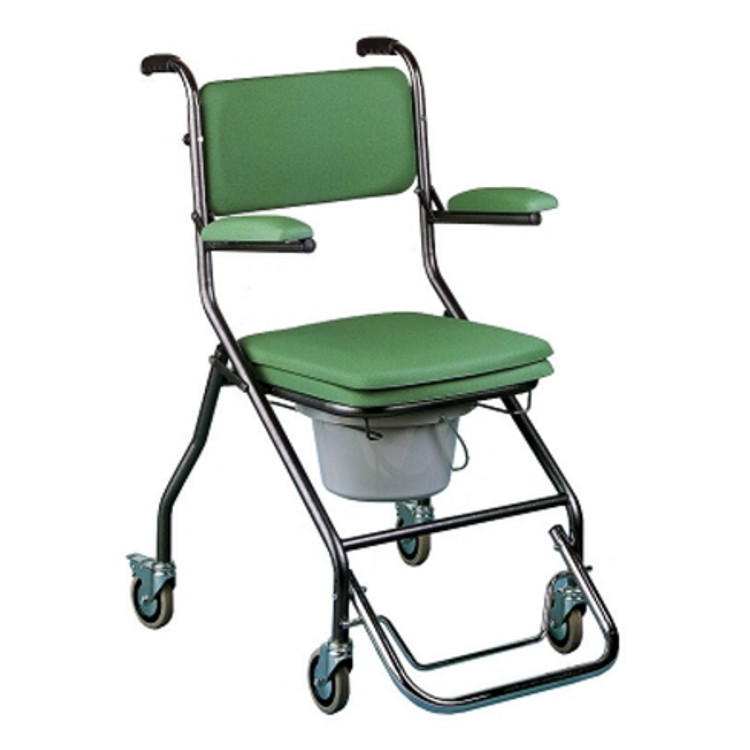 Chaise percée pliante à roulettes VILGO GR192 - Chaise de toilette