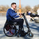 5me roue lectrique Blumil Go pour fauteuil roulant manuel