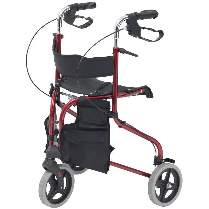 Rollator 3 roues Delta Evolution, avec siège et dossier