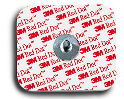 Electrodes 3M 2560 Red Dot  pression - test d'effort Gel solide