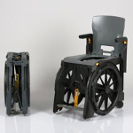 Fauteuil roulant de douche et WC pliant Wheelable