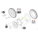 Pices dtaches pour roue arrire fauteuil roulant Bora