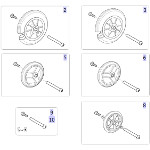 Pices dtaches pour roue avant fauteuil roulant Action 3NG et 4NG