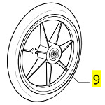 Pices dtaches pour roue avant fauteuil roulant Clmatis