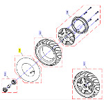 Pices dtaches pour roue avant fauteuil roulant Storm 4