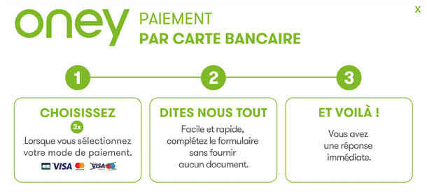 Détails du paiement Oney