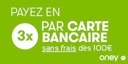 Paiement 3X sans frais par CB