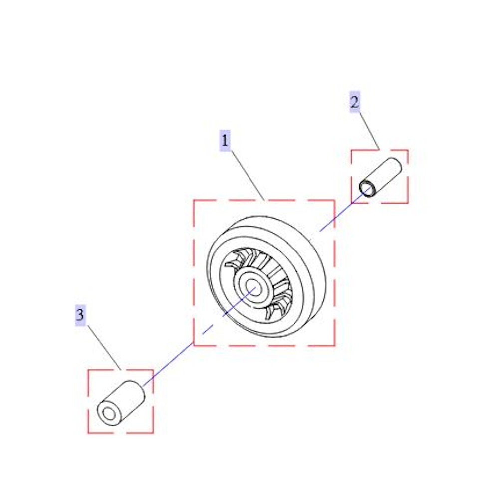 Pièces détachées roue anti-bascule fauteuil roulant Storm - Sofamed