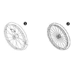 Roue arrire pour fauteuil roulant Top End (sans main-courante, ni pneu)