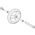 Roue avant 6'' moyeu 60 mm pour fauteuil roulant Action 3NG et 4NG