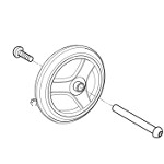 Roue avant 6'' moyeu 36 mm pour fauteuil roulant Action 3NG et 4NG