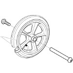 Roue avant 8'' moyeu 60 mm pour fauteuil roulant Action 3NG et 4NG