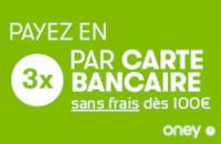 Paiement 3X sans frais par CB