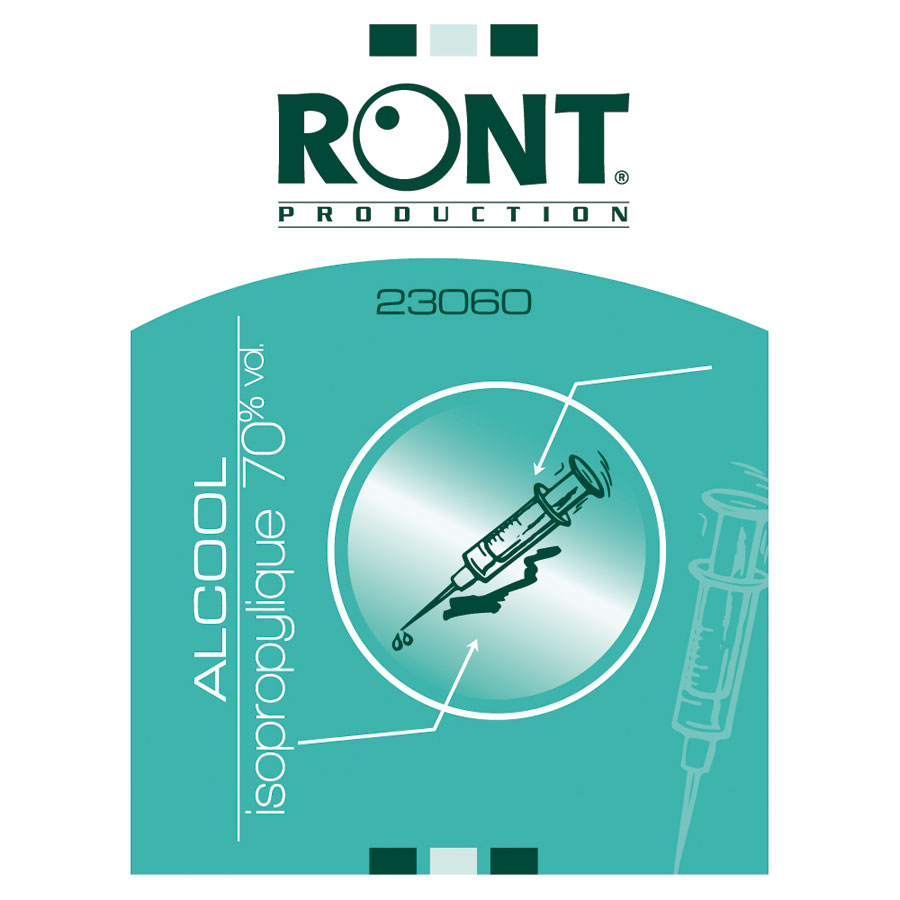 Serviettes imprégnées alcool isopropylique 70% - Boîte de 100