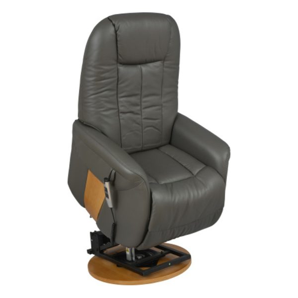 Fauteuil releveur électrique Toundra 2 moteurs cuir à base pivotante 360° – Image 2