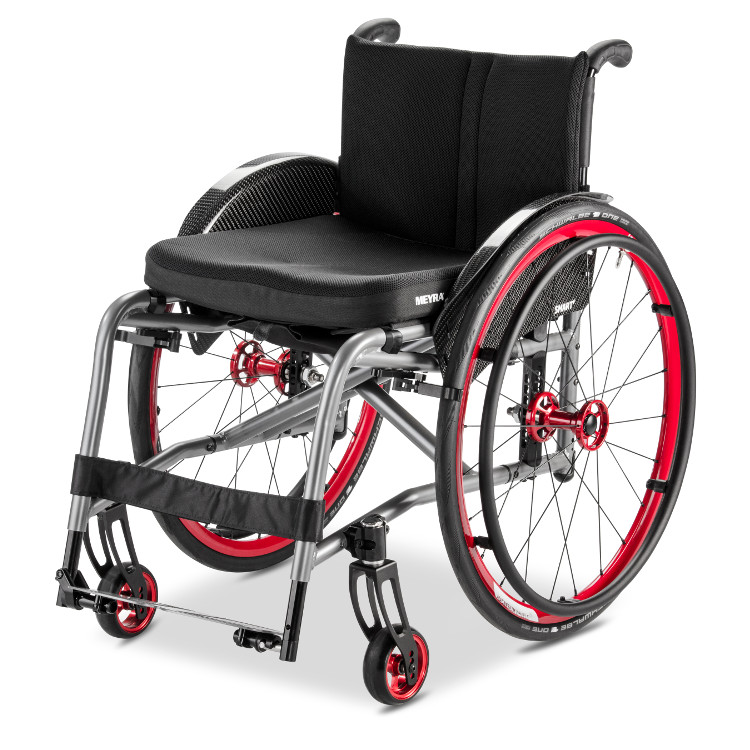 Fauteuil roulant manuel MEYRA Smart F à double main courante