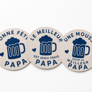 Sous-bock de bière spécial fête des pères