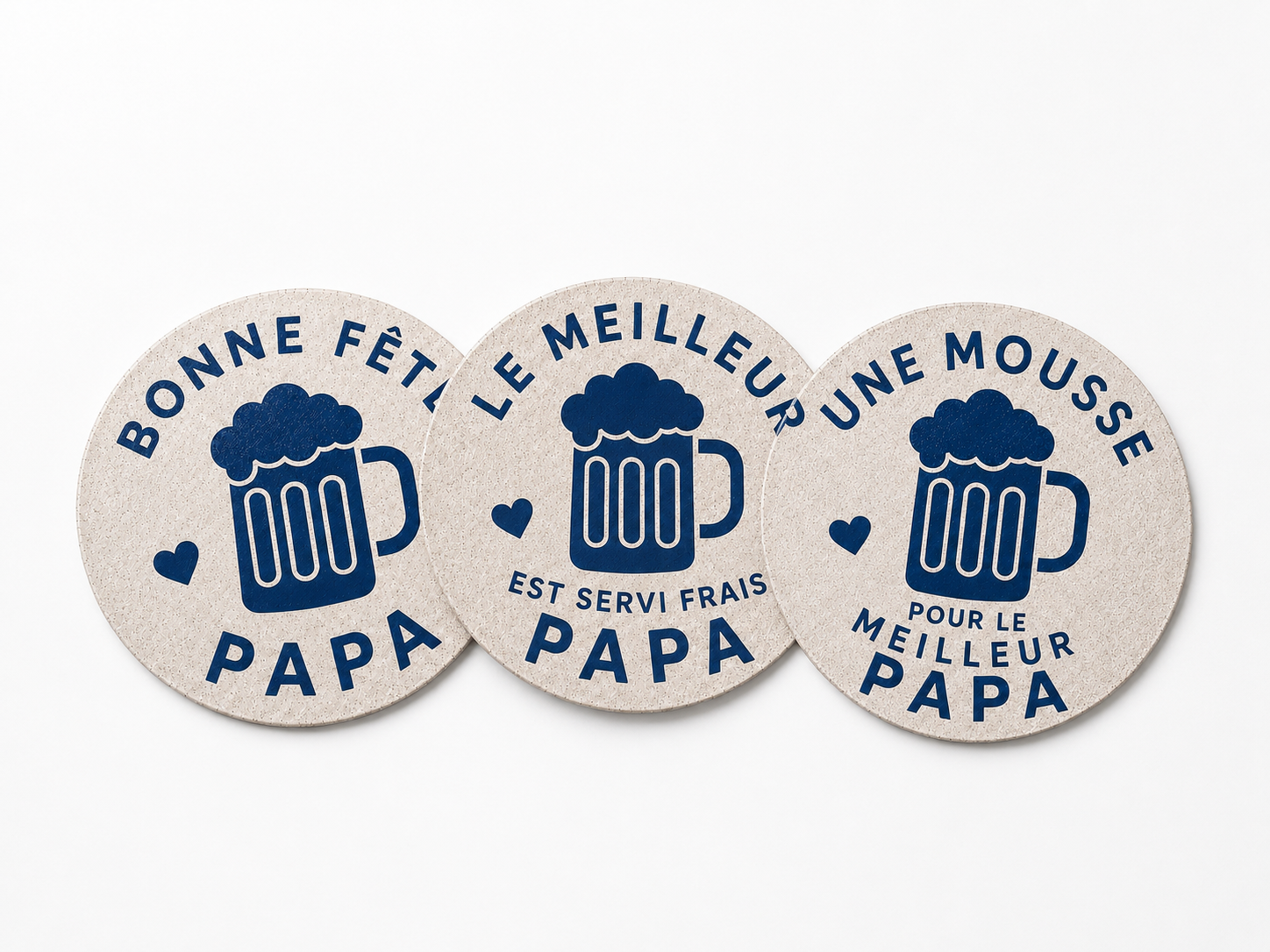 Sous-bock de bière spécial fête des pères