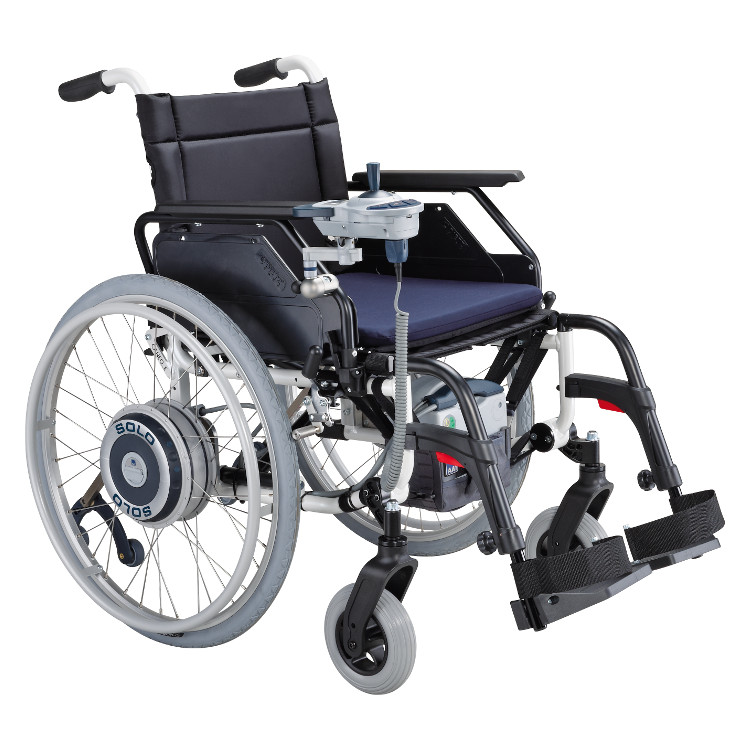 Motorisation électrique SOLO pour fauteuil roulant manuel