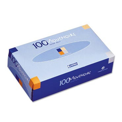 Mouchoirs blancs double épaisseur - boîte distributrice de 100