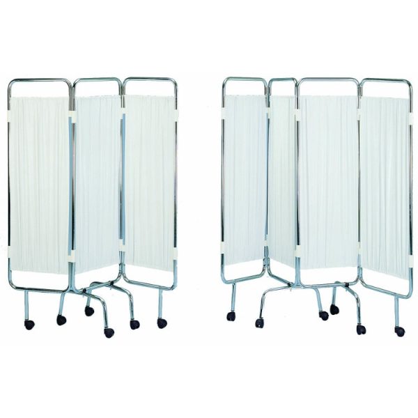 Paravent tube rond chromé