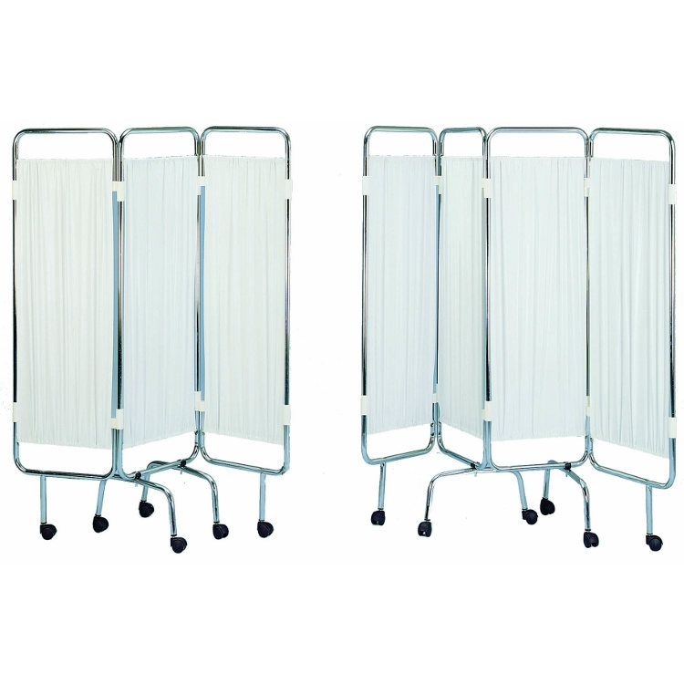 Paravent tube rond chromé