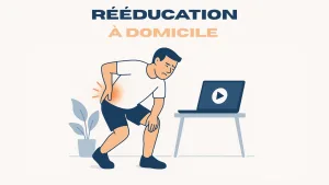 rééducation à domicile douleurs musculaires Rééductaion à domicile, illustration homme mal de dos