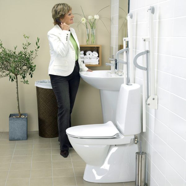 Accoudoir de toilettes relevable Etac Optima L avec pied – Image 3
