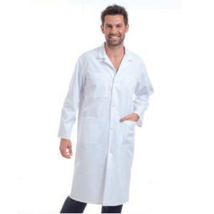 Blouse blanche médicale Homme SRM manches longues