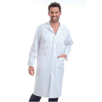Blouse blanche médicale Homme SRM manches longues