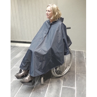 Cape imperméable pour fauteuil roulant et scooter