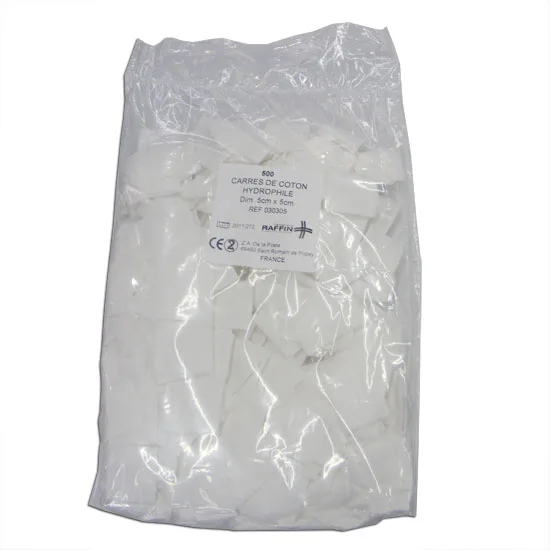 Coton carré (sachet de 500)