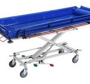 Chariot-douche avec roues et matelas