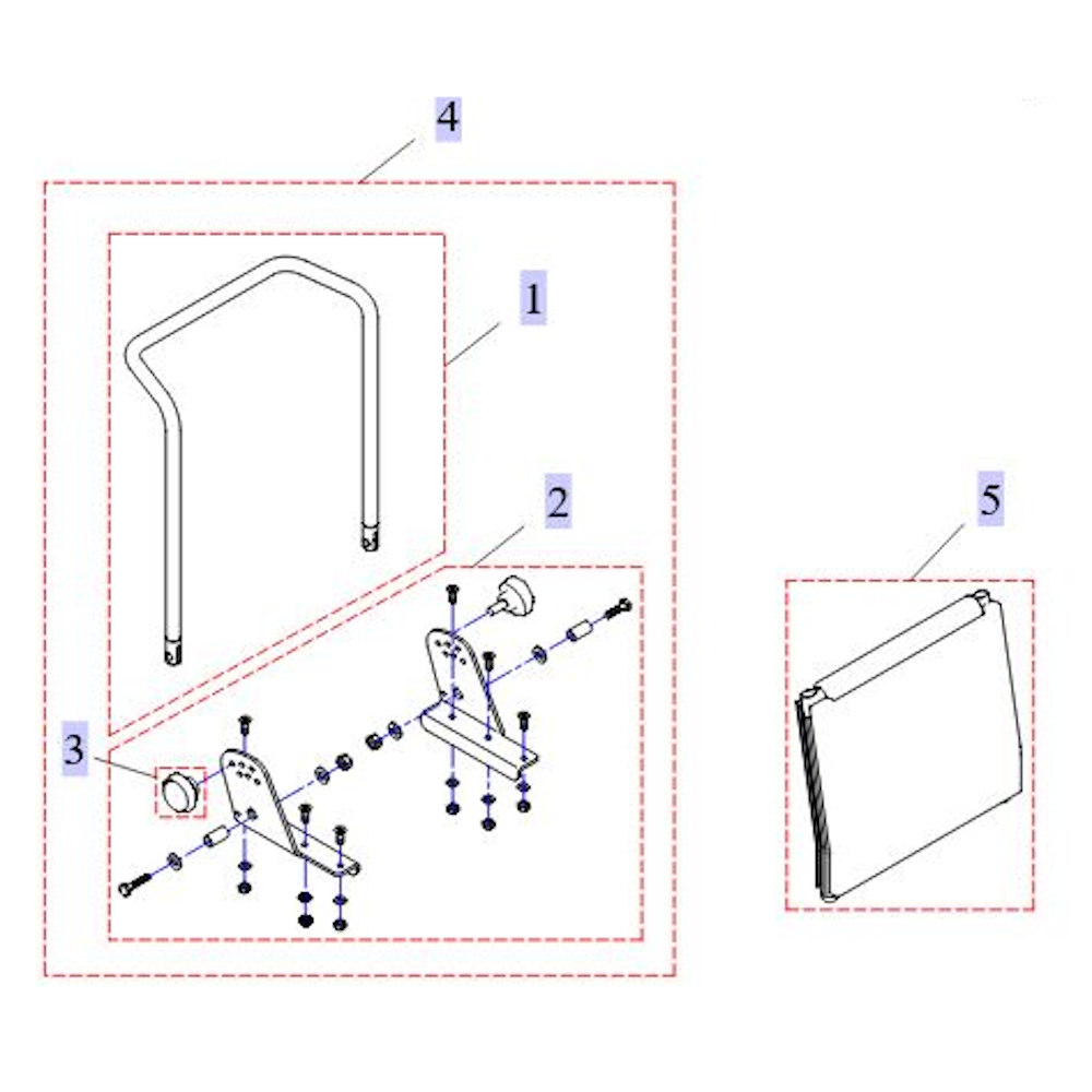 Dossier réglable en angle pour fauteuil roulant Storm