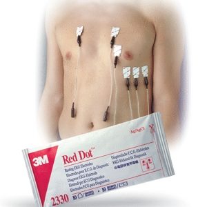 Electrodes 3M 2330 Red Dot de diagnostic - Adhésif conducteur