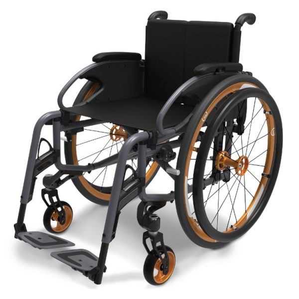 Fauteuil roulant manuel MEYRA Smart S à double main courante – Image 3