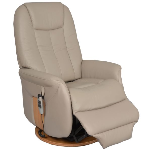 Fauteuil releveur électrique Toundra 2 moteurs cuir à base pivotante 360° – Image 4