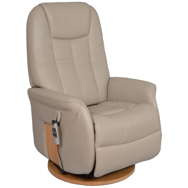 Fauteuil releveur électrique Toundra 2 moteurs cuir à base pivotante 360° – Image 3