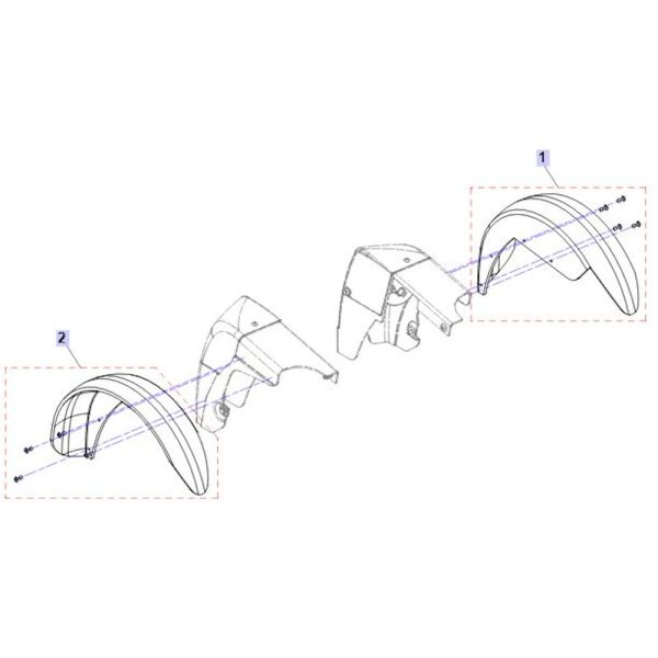 Garde boue arrière pour fauteuil roulant Storm