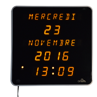 Horloge calendrier digitale