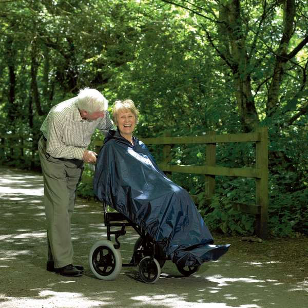 Imperméable sans manche pour fauteuil roulant
