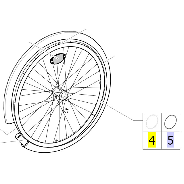 Main-courante pour fauteuil roulant Action 3NG et 4NG